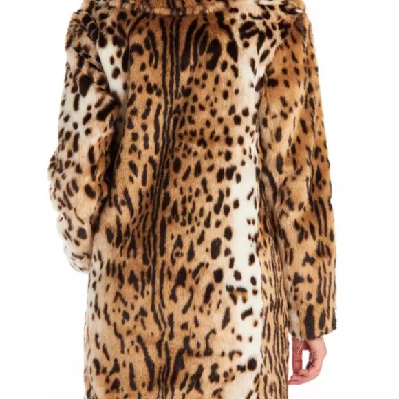🐆Kendall & Kylie Faux-Fur Leopard Print Coat NWT Sz XL - Picture 4 of 13